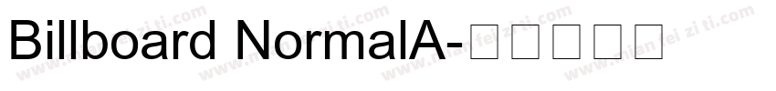 Billboard NormalA字体转换